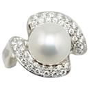 Pt900 Platinum Pearl 10mm Diamond 0.422ct Ring in Excellent Condition - & Other Stories