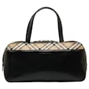 Burberry Nova Check Leather Canvas Handbag in Very Good Condition