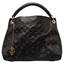 Sac à main Louis Vuitton Monogram Python Artsy MM N90885 en cuir PVC noir en très bon état