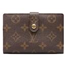 Carteira bifold Monogram Louis Vuitton M61663 em couro PVC marrom em muito bom estado