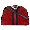 Gucci Wildleder-Ophidia-Schultertasche 499621 in sehr gutem Zustand