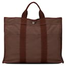 Hermes Canvas Herline MM Tote Bag in Very Good Condition - Hermès