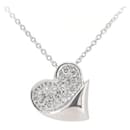 Pre-owned Star Jewelry Diamond Heart Necklace 0.18ct K18WG in Great Condition - & Other Stories