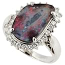 Charming Boulder Opal 4.06ct, Diamond 0.51ct, Pt900 Platinum Ring, Size 15.5 for Women in Excellent Condition - & Other Stories