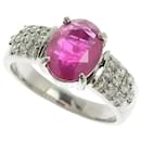 Dazzling Ruby 2.22ct, Diamond 0.30ct, 7.9g Pt900 Platinum Ring, Size 12 for Women in Excellent Condition - & Other Stories