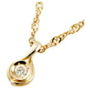 Simple Twist Unbranded Necklace with Single 0.27ct Diamond in K22YG & K18YG Gold for Women in Excellent Condition - & Other Stories