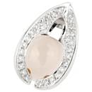 BIBIGI Pink Stone and Diamond Pendant - K18 White Gold Material, Ladies' Silver Jewelry (Used) in Excellent Condition - & Other Stories