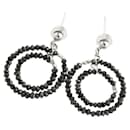 No Brand K14WG Earrings with Melee Black Diamonds, Silver for Ladies (Pre-owned) in Great Condition - & Other Stories