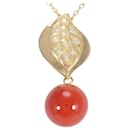 K18 Yellow Gold Coral Necklace in Excellent Condition - & Other Stories