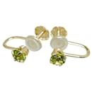 Brincos de peridoto em ouro amarelo K14YG em perfeito estado - & Other Stories