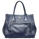 Prada Calf Leather Triangle Logo Handbag BN2795 in Very Good Condition