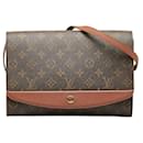 Bolso de hombro Louis Vuitton Monogram Burdeos M51798 de cuero PVC marrón en buen estado