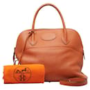 Sac à main Hermes Polide 31 Sac à épaule Orange Clemence en très bon état - Hermès