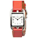 Hermes Cape Cod Double Tour Quartz Watch Stainless Steel Leather CC1.210 in Very Good Condition - Hermès