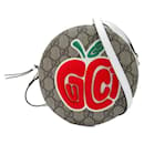 Gucci GG Supreme Apple Ophidia Round Crossbody Bag Canvas Crossbody Bag 774818FAC0H8649 in Excellent condition