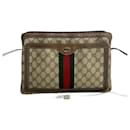 Bolsa de ombro de couro Gucci Old Sherry Line Ophidia GG, bolsa de lona 904.02.013 em muito bom estado