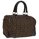 CELINE C Macadam Canvas Boston Bag Brown Auth ar11996 - Céline