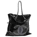 CHANEL COCO Sac à épaule en chaîne Mark Cuir verni Noir CC Auth bs15342 - Chanel