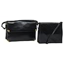 BALLY Shoulder Bag Leather 2Set Black Auth bs14611 - Bally