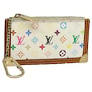 LOUIS VUITTON Monogram Multicolor Pochette Cles Purse White M92655 Auth 78350 - Louis Vuitton