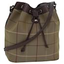 Bolsa de Ombro Burberrys Nova Check em Lona Bege Caqui Auth 79560 - Autre Marque