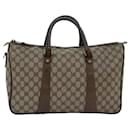 GUCCI GG Supreme Web Sherry Linie Boston Tasche aus PVC Leder Beige Auth ki4633 - Gucci