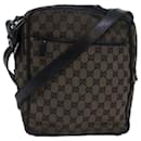 Bolsa de ombro em canvas GG Gucci marrom 018 1604 Auth bs15334