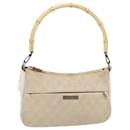 GUCCI Bamboo GG Canvas Hand Bag Beige 001 3865 Auth 79596 - Gucci