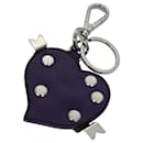 Chaveiro PRADA em couro Safiano roxo Auth ac3110 - Prada