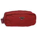 PRADA Pouch Nylon Red Auth 79314 - Prada