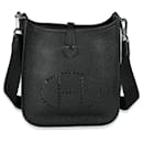 Hermès Negro Taurillon Clemence Evelyne TPM PHW