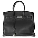 Hermès Birkin 35 in pelle Clémence nera PHW