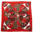 Hermes Circus Scarf Red Silk - Hermès