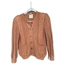 Vintage Hermès Brown Chocolate Cotton Cardigan - Size S - Very good condition