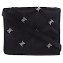 Salvatore Ferragamo Satin Shoulder Clutch bag Canvas Clutch Bag in Very Good Condition