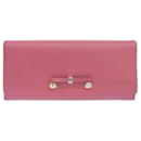 Prada Ribbon Long Wallet Leather Long Wallet 1M1132 in Good Condition