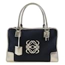 Loewe Amazona 36 Canvas Handbag 339.08.781 in Very Good Condition