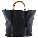 Sac fourre-tout en nylon Gucci Bamboo Sac en toile 002-2058-0412-5 en bon état