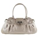 Salvatore Ferragamo Leather Gancini Handbag  Leather Handbag AB-21 5370 in Very Good Condition