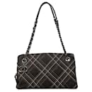 Chanel Gray Suede Paris-Edinburgh Saltire Shoulder Bag