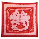 NINE HERMES BRIDES DE GALA WASH H073452S RED SILK SCARF - Hermès