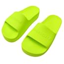 NINE BALENCIAGA CHUNKY SLIDE 654315 40 YELLOW FLUO MULES SHOES - Balenciaga