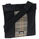 BURBERRY Nova Check Shoulder Bag Nylon Beige Black Auth mr272 - Burberry