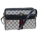 GUCCI GG Supreme Sherry Line Shoulder Bag PVC Navy Red 32 02 005 Auth 78758 - Gucci