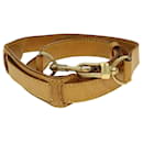 LOUIS VUITTON Adjustable Shoulder Strap Leather 36.6""-44.1"" Beige Auth 78917 - Louis Vuitton