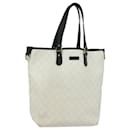 GUCCI GG Supreme Tote Bag PVC Leather White Black 189896 Auth ac3087 - Gucci