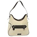 BURBERRY Shoulder Bag Canvas Cream Auth 77727 - Burberry