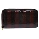 LOUIS VUITTON Monogram Vernis Rayure Zippy Wallet Amarante M91717 LV Auth 79855 - Louis Vuitton