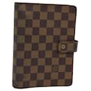 LOUIS VUITTON Agenda MM Damier Ebene Couverture R20240 LV Auth bs15345 - Louis Vuitton