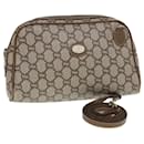 GUCCI GG Plus Supreme Shoulder Bag PVC Leather Beige Auth fm3509 - Gucci